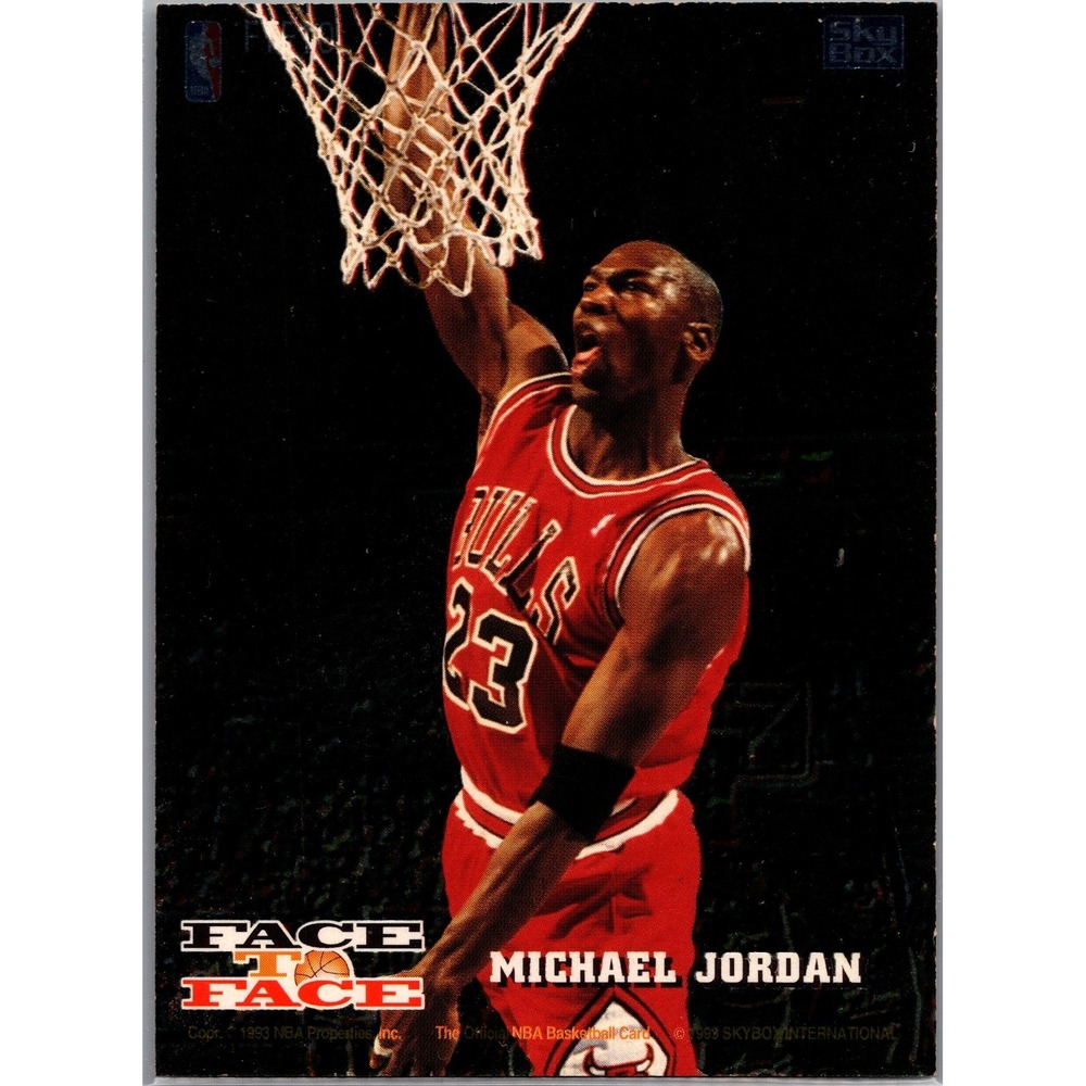 Michael Jordan 1993-94 SkyBox Face to Face Chicago Bulls NBA Card HOF #23